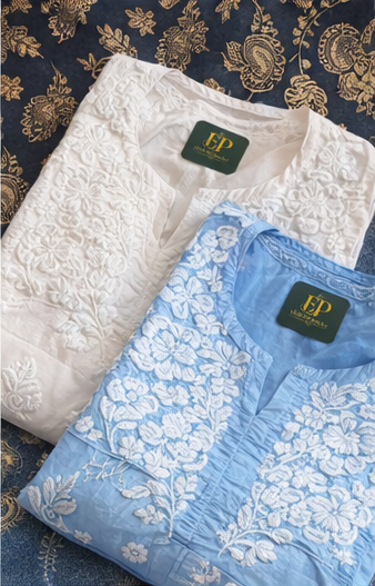 Off White Royal Thread Kurti